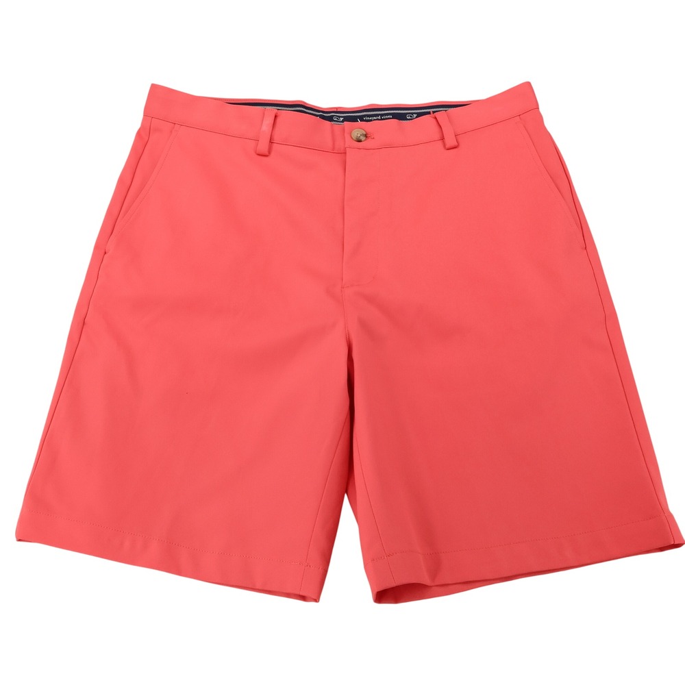 Vineyard‎ Vines Mens Links Golf Shorts Coral Pink Performance Size 35